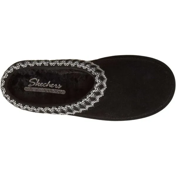 Skechers KEEP COZY - COZY CASCADE Dámske šľapky, čierna, veľkosť