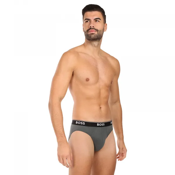 3PACK pánske slipy BOSS viacfarebné (50531681 962) L