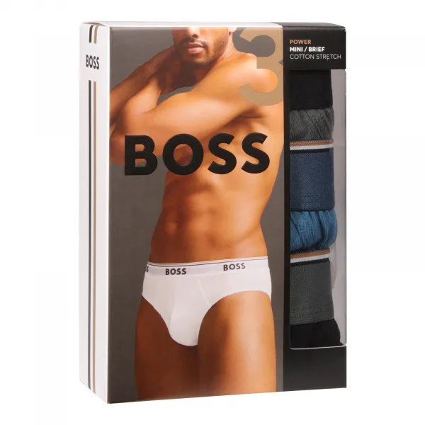 3PACK pánske slipy BOSS viacfarebné (50531681 962) L