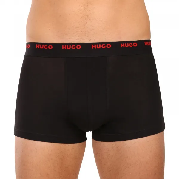 5PACK pánske boxerky HUGO čierne (50532619 003) M, trenky