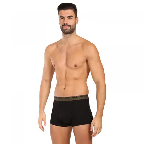 5PACK pánske boxerky HUGO čierne (50532619 003) M, trenky