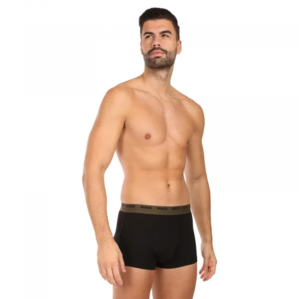 5PACK pánske boxerky HUGO čierne (50532619 003) M, trenky