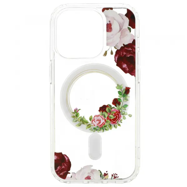 MG Flower MagSafe kryt na iPhone 12, red flower