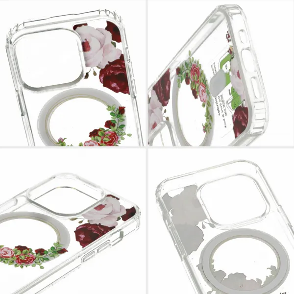 MG Flower MagSafe kryt na iPhone 12, red flower