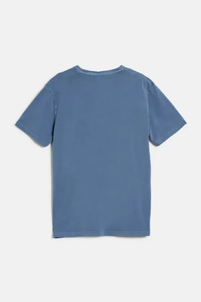 Tričko Woolrich Light Garment Dyed T-Shirt Aviation