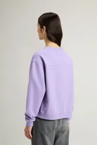Mikina Woolrich Winter Fleece Crewneck Soft Violet