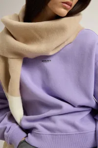 Mikina Woolrich Winter Fleece Crewneck Soft Violet