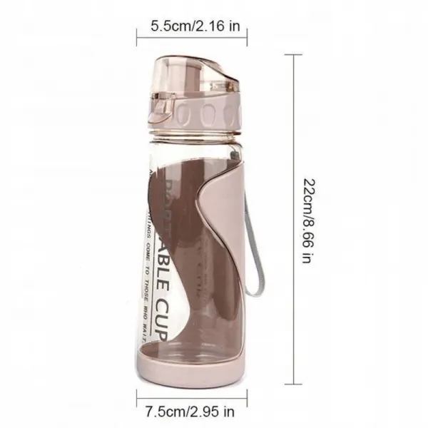 Livefy fľaša na vodu Fitcup 600 ml, ružová