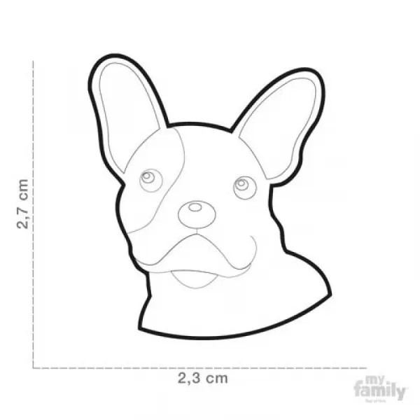 MF WHITE FRENCH BULLDOG 2,7x2,3 cm gravírovateľný prívesok