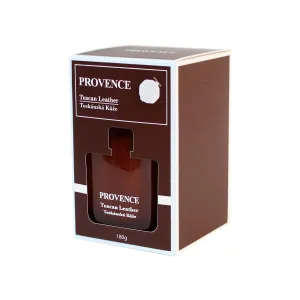 Vonná sviečka v skle PROVENCE 25 hodín tuscan kože