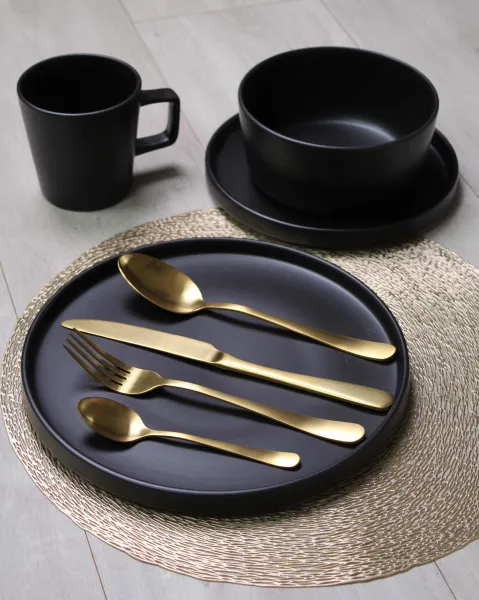 Keramický plytký tanier KITCHISIMO 26cm čierny mat