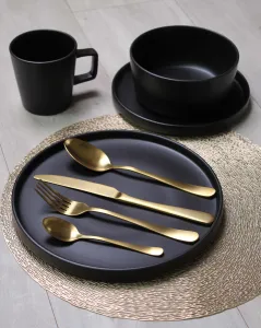 Keramický plytký tanier KITCHISIMO 26cm čierny mat