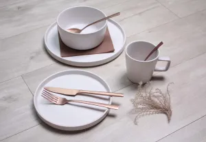 Keramický plytký tanier KITCHISIMO 26cm biley mat