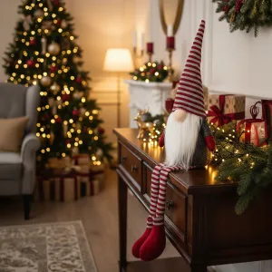 Tutumi Vianočný škriatok ELF 025 - 60 cm sivý/červený