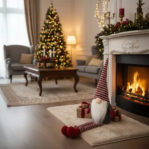 Tutumi Vianočný škriatok ELF 025 - 60 cm sivý/červený