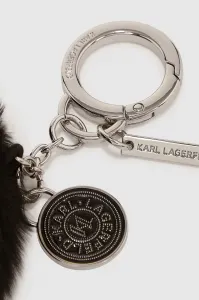 Kľúčenka Karl Lagerfeld K/Circle Faux Fur Keychain Black