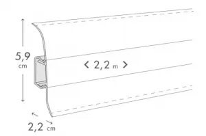 Soklová lišta Premium Cezar 142 Baltimore 220 cm
