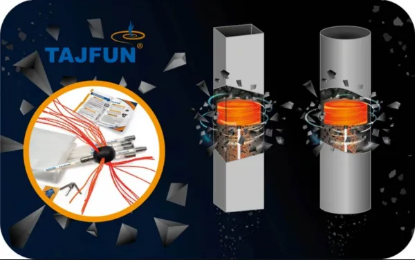 JAKS Rotačný set na čistenie komína 2 hlavice Tajfun Dĺžka: 6 m