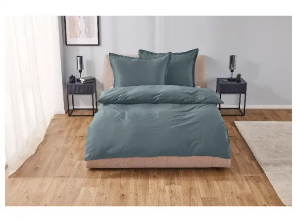 Livarno home Posteľná bielizeň z bavlneného saténu, 240 x 220 cm (sivá)