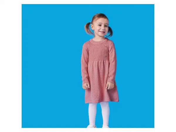 lupilu® Dievčenské pletené šaty s merino vlnou Premium