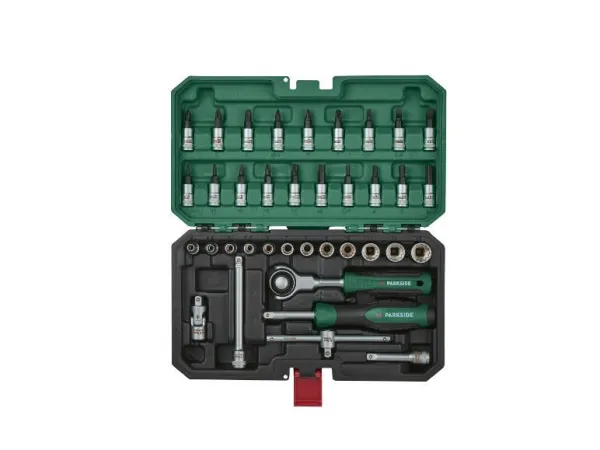 Parkside® Nástrčné kľúče s račňou s pohyblivou hlavou