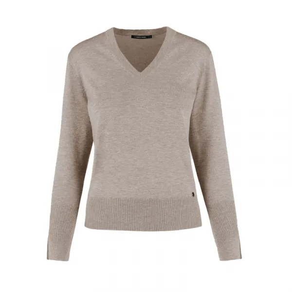 Dámsky sveter VOLCANO S-NELI-102M-BEIGE MEL