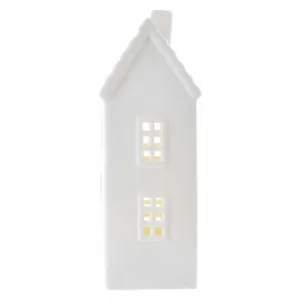 EMOS Vánoční světelná LED dekorace House 16 cm bílá