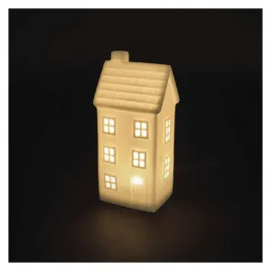 EMOS Vánoční světelná LED dekorace House 16 cm bílá
