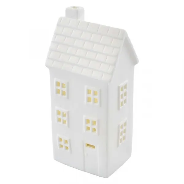 EMOS Vánoční světelná LED dekorace House 16 cm bílá