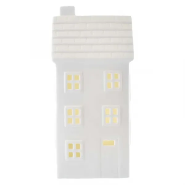 EMOS Vánoční světelná LED dekorace House 16 cm bílá