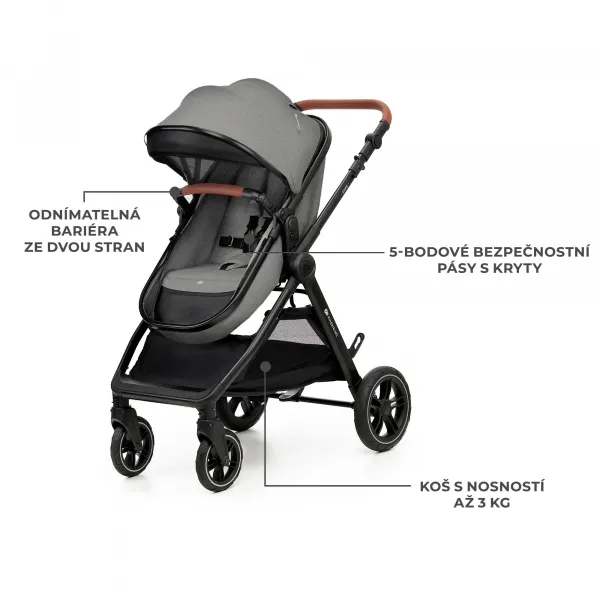Kočík Kinderkraft Esme Pro 3v1 Farba: Moonlight Grey