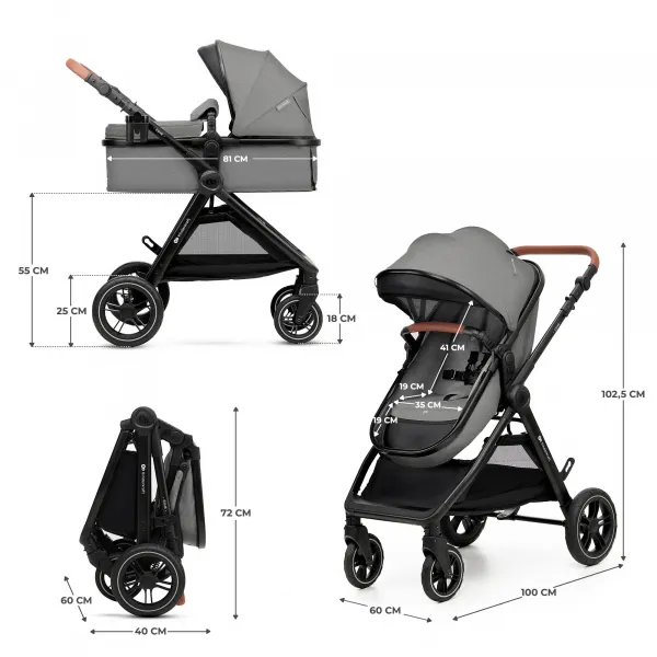 Kočík Kinderkraft Esme Pro 3v1 Farba: Moonlight Grey