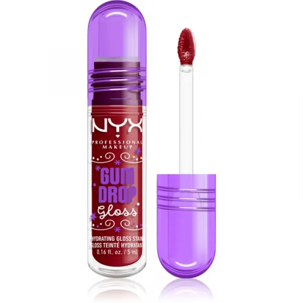 NYX Professional Makeup Gingerbaddie Land Gum Drop lesk na pery odtieň 03 Cranberry Splash 1 ks