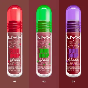 NYX Professional Makeup Gingerbaddie Land Gum Drop lesk na pery odtieň 02 Bubblegum Burst 1 ks