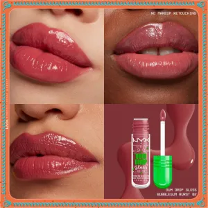 NYX Professional Makeup Gingerbaddie Land Gum Drop lesk na pery odtieň 02 Bubblegum Burst 1 ks