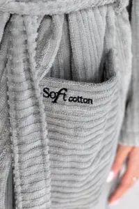 Soft Cotton Unisex župan STRIPE s kapucňou