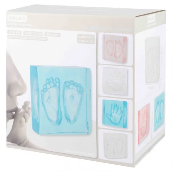 Dooky Crystal Memories DeLuxe 3D Frame Handprint & Footprint sada na odtlačok bábätka 1 ks