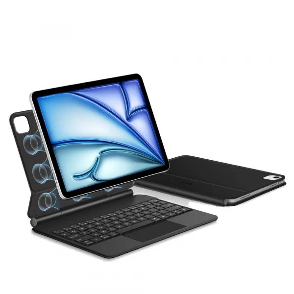 Tech-Protect Smartcase Magnetic puzdro s klávesnicou na iPad Air 10.9'' 4-5gen 2020-2022 / 11'' 6-7gen 2024-2025, čierne