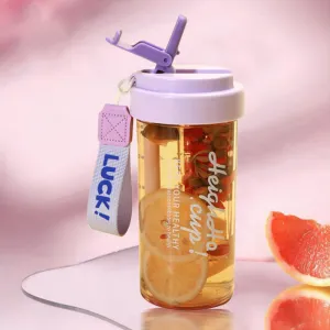 Livefy pohár so slamkou Simple 600ml, fialový
