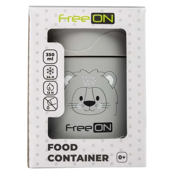 Termobox na jedlo 350ml FreeON - sivý levík