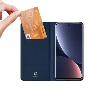 Dux Ducis Skin Pro knižkové kožené puzdro na Xiaomi 13 Pro, modré