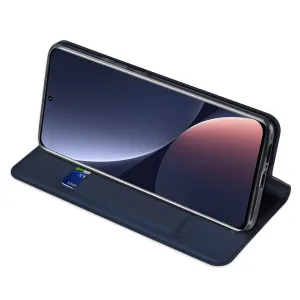 Dux Ducis Skin Pro knižkové kožené puzdro na Xiaomi 13 Pro, modré