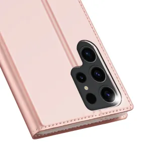 Dux Ducis Skin Pro knižkové puzdro na Samsung Galaxy S24 Ultra, ružové