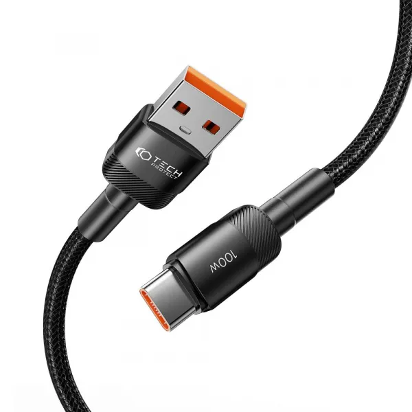 Tech-Protect Ultraboost Evo kábel USB / USB-C 100W 5A 1m, čierny
