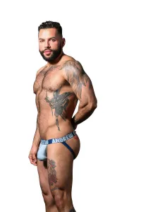 Pánske jocksy Andrew Christian modre ALMOST NAKED (93595-PWBL) M