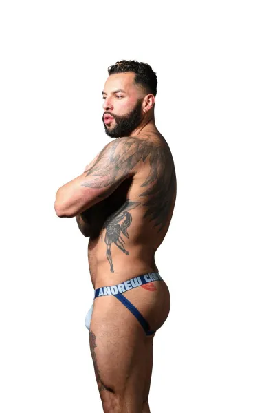 Pánske jocksy Andrew Christian modre ALMOST NAKED (93595-PWBL) M