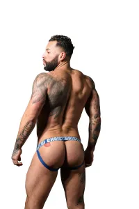 Pánske jocksy Andrew Christian modre ALMOST NAKED (93595-PWBL) M