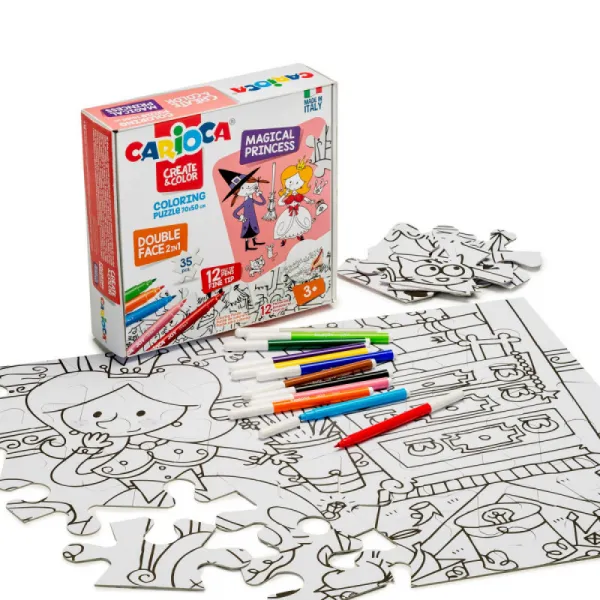 Vyfarbovacie puzzle 35 ks Carioca MAGICAL PRINCESS-CARIOCA
