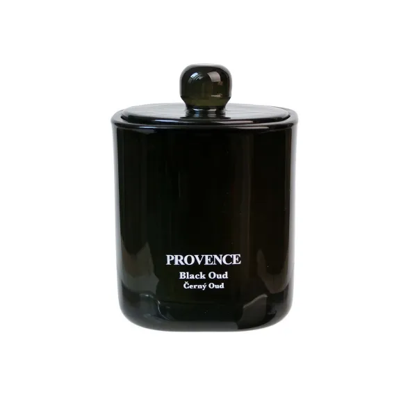 Vonná sviečka v skle PROVENCE 25 hodín black oud