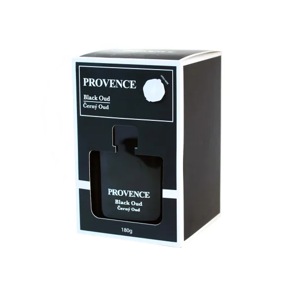 Vonná sviečka v skle PROVENCE 25 hodín black oud